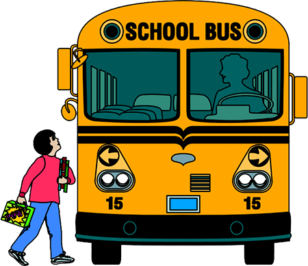 Bus Rentals In Boston Area - Cartoon School Bus (450x389)