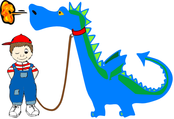 Blue Dragon Clipart Public Domain - Blink Clipart Png (600x411)