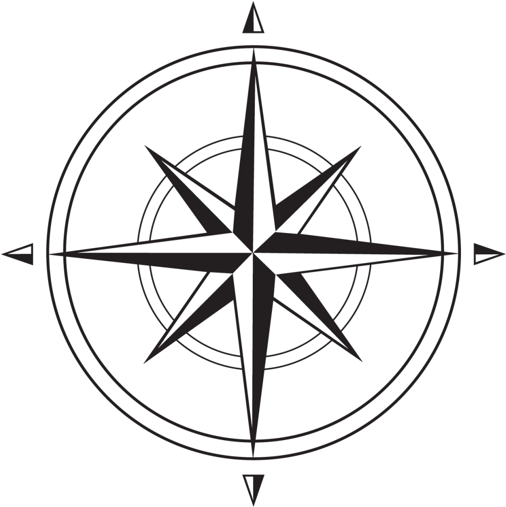 Compass Rose Lrg - Mariner's Compass Coloring Pattern (1020x1024)