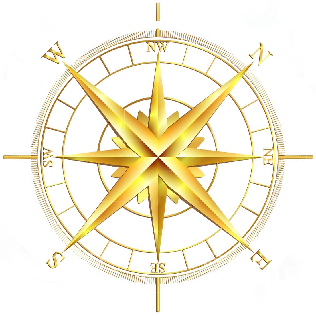 World Intelligence Network Logo - Gold Compass Illustration (1104x1104)