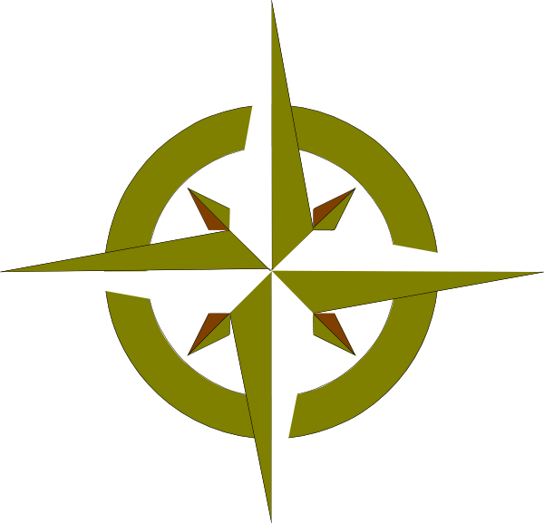 Gold Compass Rose Png - Transparent Background Compass Clipart (600x577)