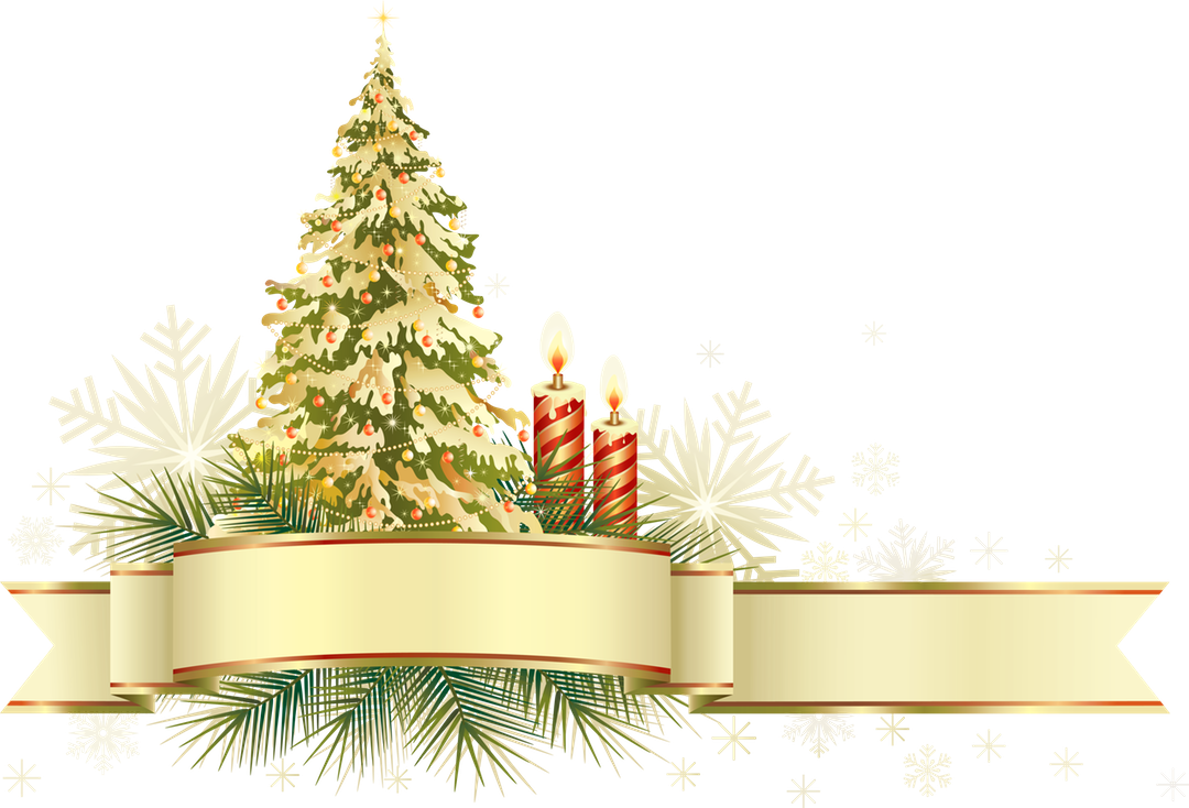 Gold Bow Clipart - Christmas Tree Frame Png (1080x734)