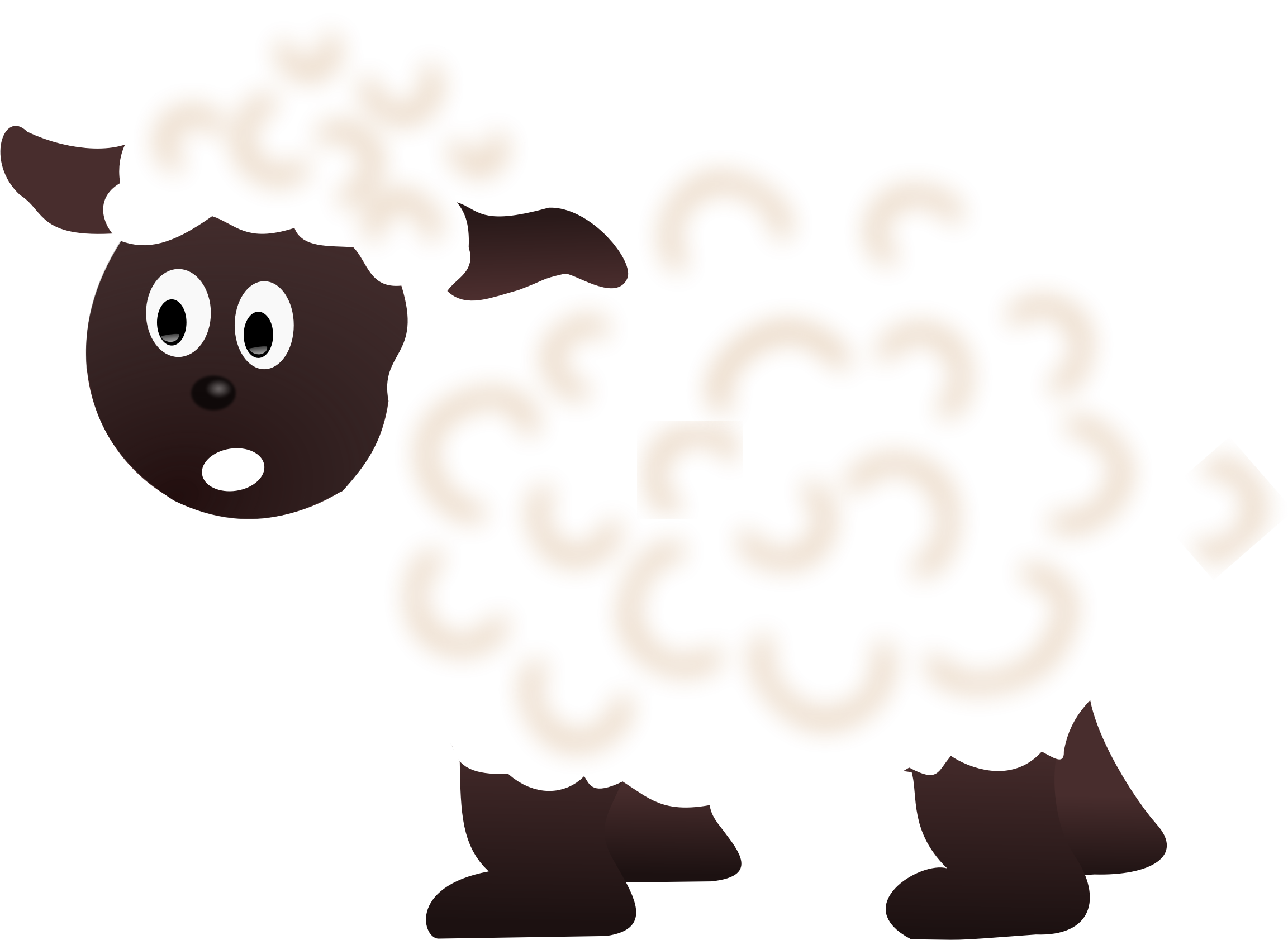 Big Image - Cartoon Sheep Shower Curtain (2305x1683)