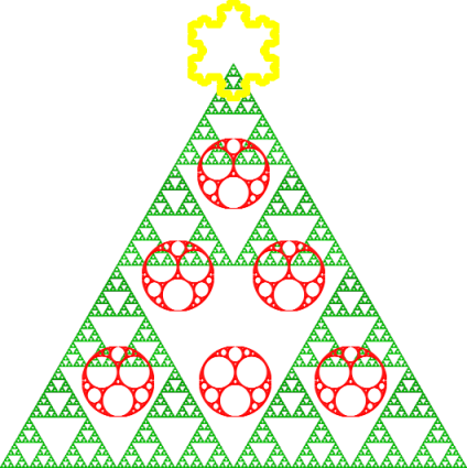 Happy Christmas, You Quanties - Sierpinski Triangle (424x425)
