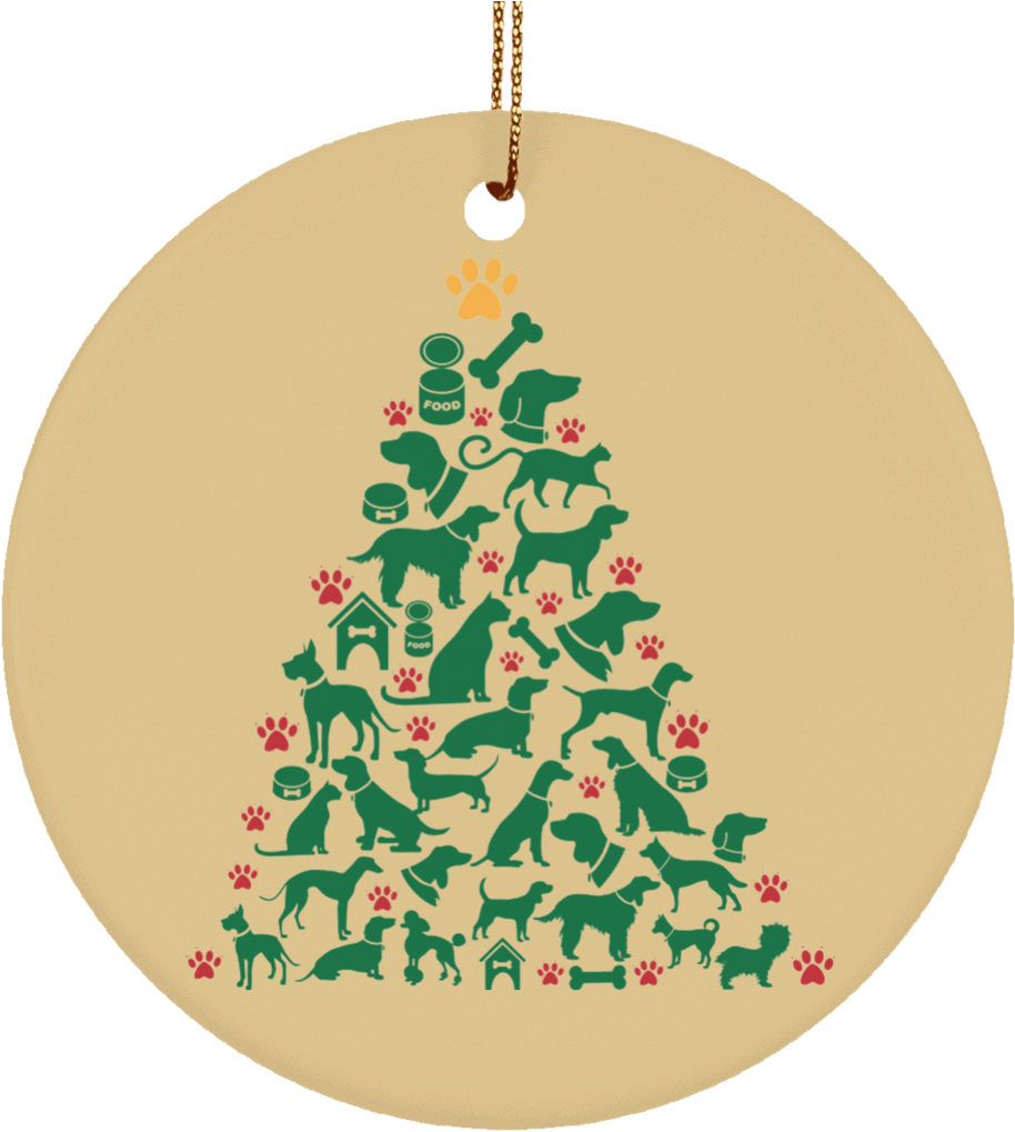 Dog Christmas Tree Holiday Sweater - Dogs And Cats Christmas (1024x1024)
