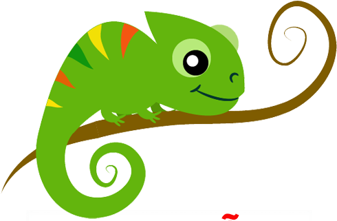 Chameleon - Desenho De Camaleao Para Imprimir (500x333)