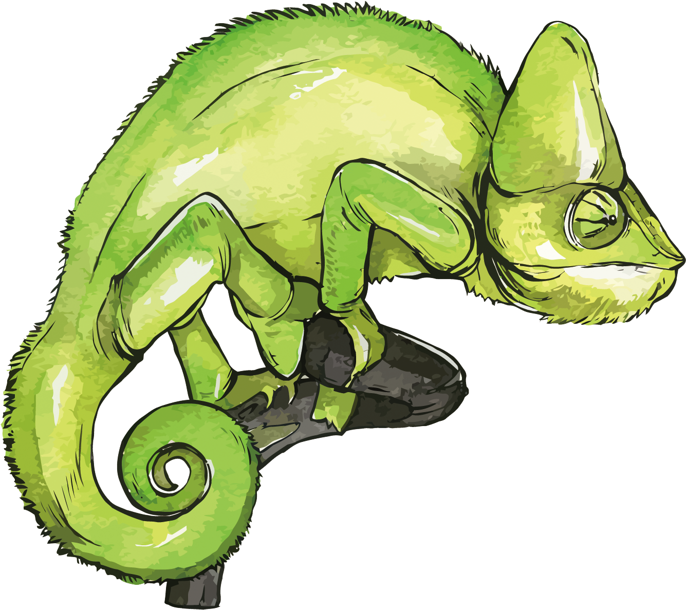 Chameleons - Vector Chameleon - Chameleon Png (1500x1350)