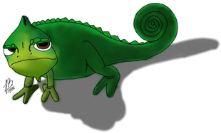 Chameleon Clipart Pixar - Green Iguana (467x350)