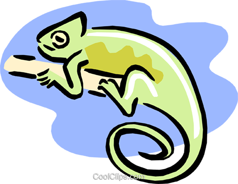 Camaleão Livre De Direitos Vetores Clip Art Ilustração - Camaleão Livre De Direitos Vetores Clip Art Ilustração (480x371)