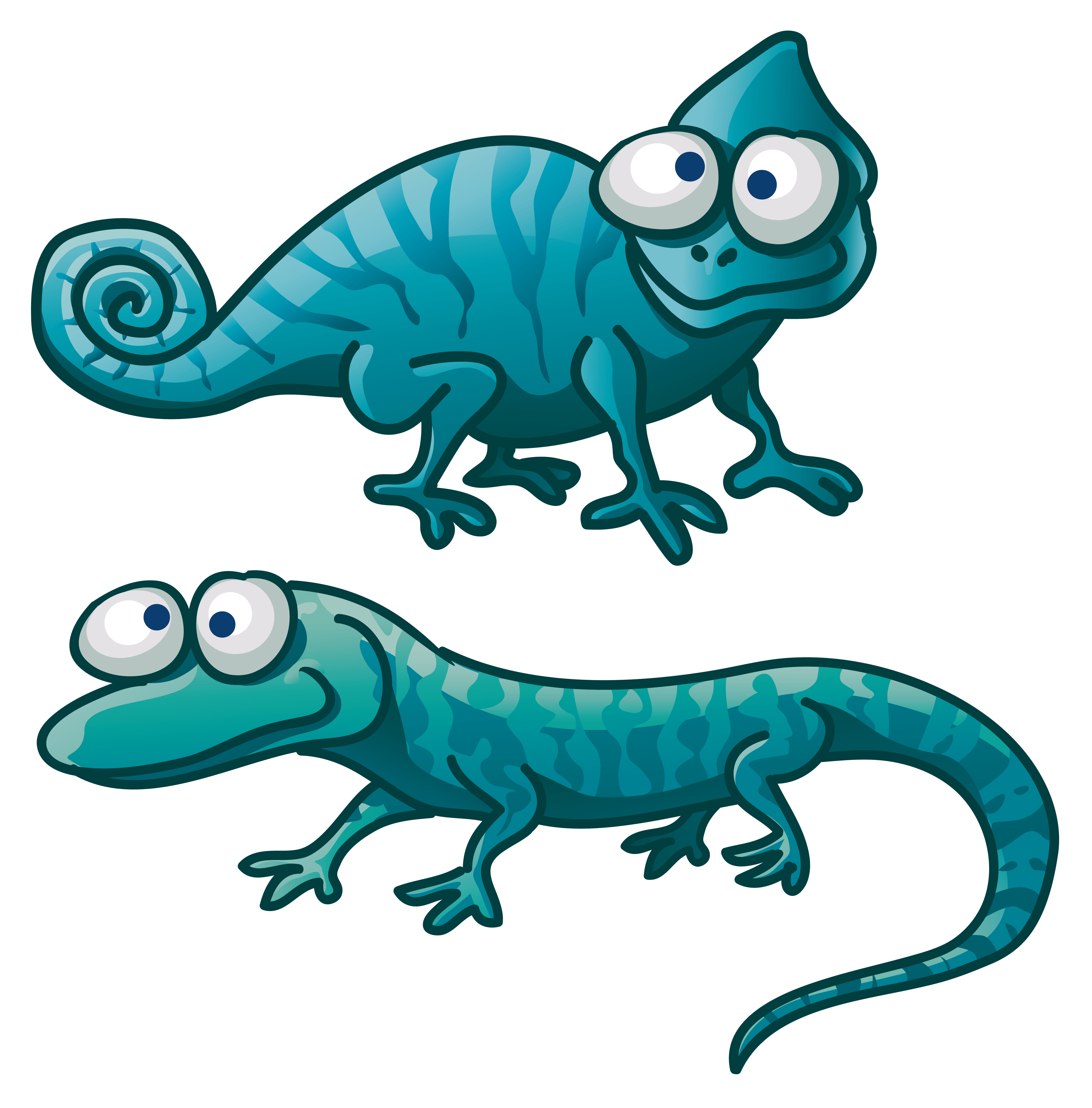 Reptile Lizard Chameleons U722cu884cu52a8u7269 - Big Eyed Animals And The Things They See Coloring Book (6133x6233)