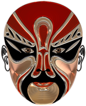 Chinese Opera Red Mask - Jewelry Beijing Opera Facial Masks Glass Cabochon Lever (400x400)