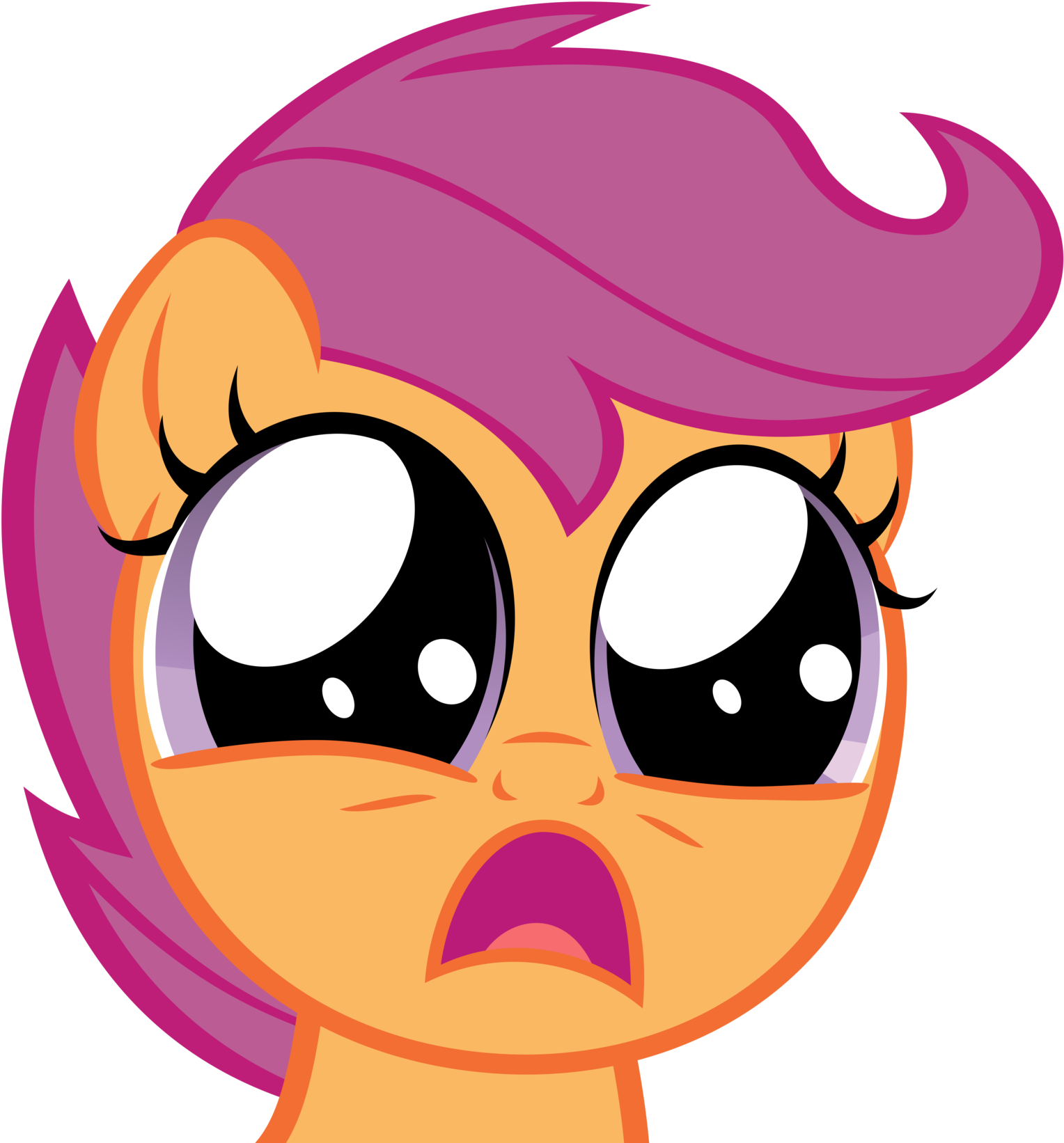 You Scared Scootaloo By Magister39 You Scared Scootaloo - Sad Scootaloo Face (1600x1655)