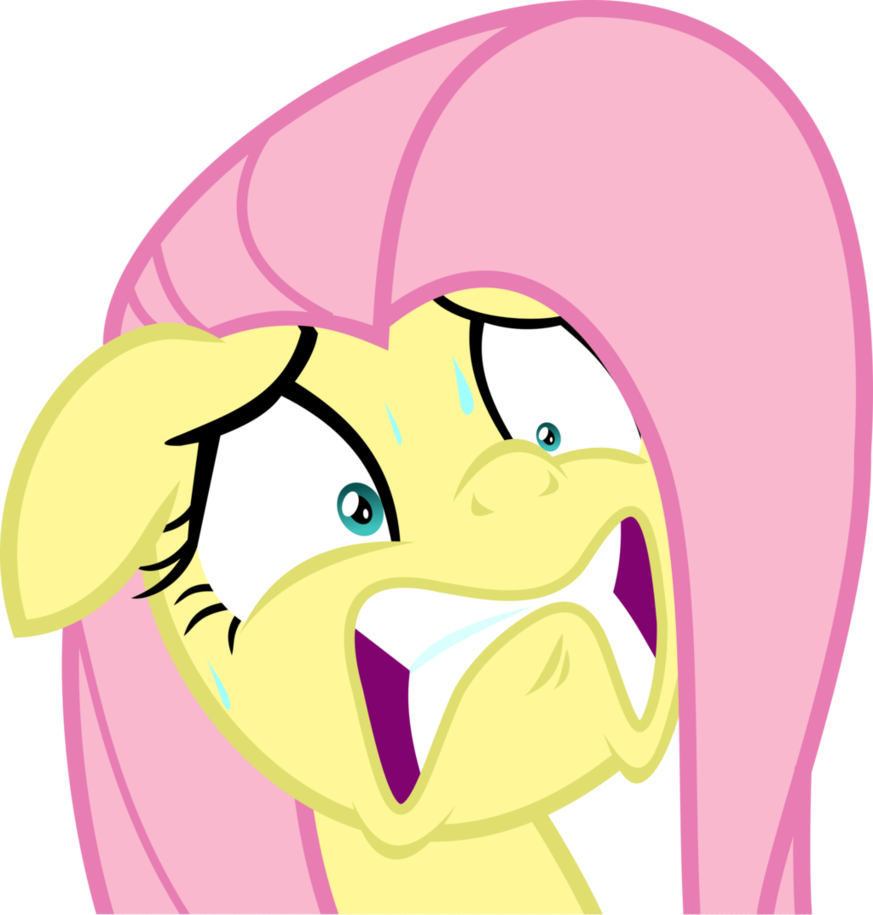 Vector Very Scared Fluttershy By Barrfind - Fluttershy Scared (873x915)
