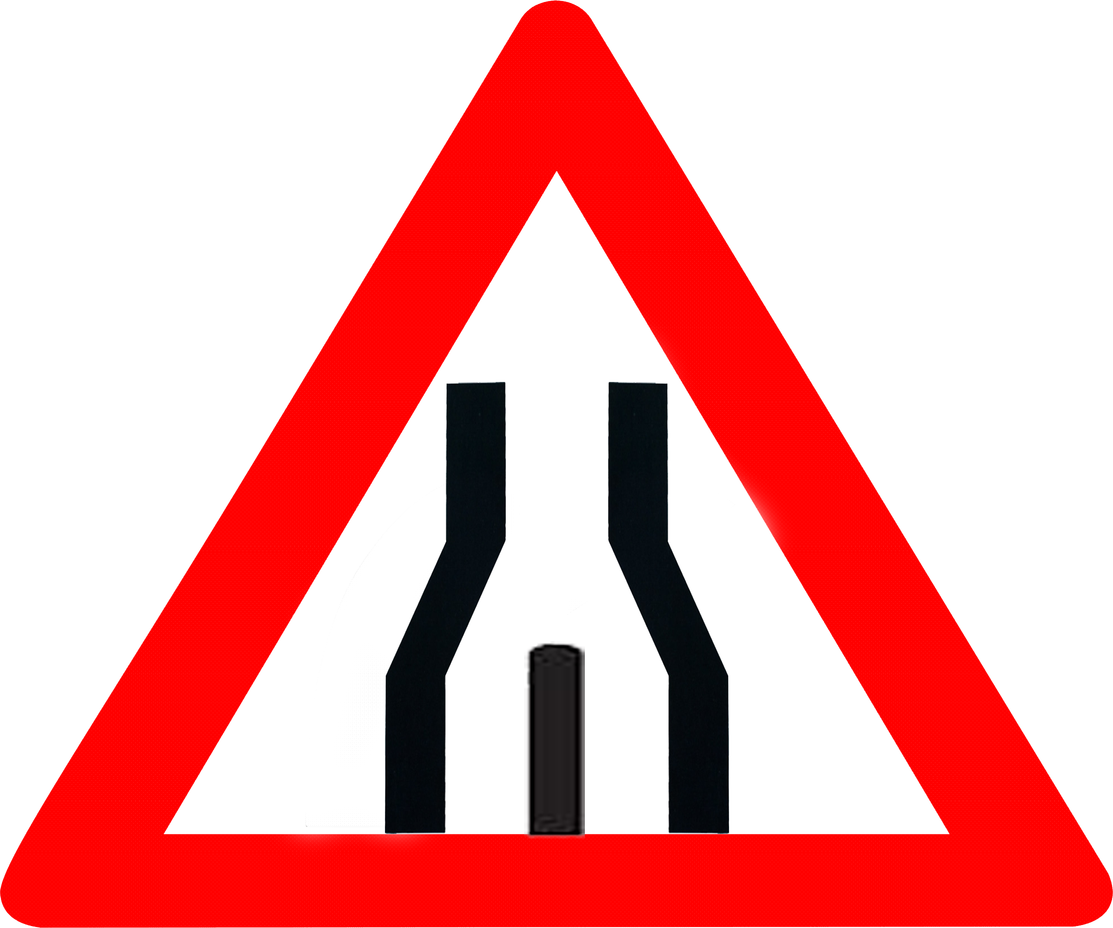End Of Dual Carriageway - Traffic Sign (2238x1866)