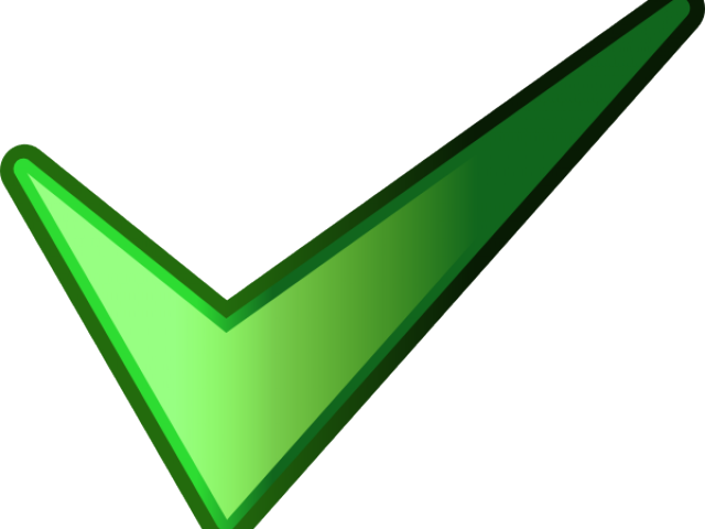 Green Tick Clipart Tik - Tick V (640x480)