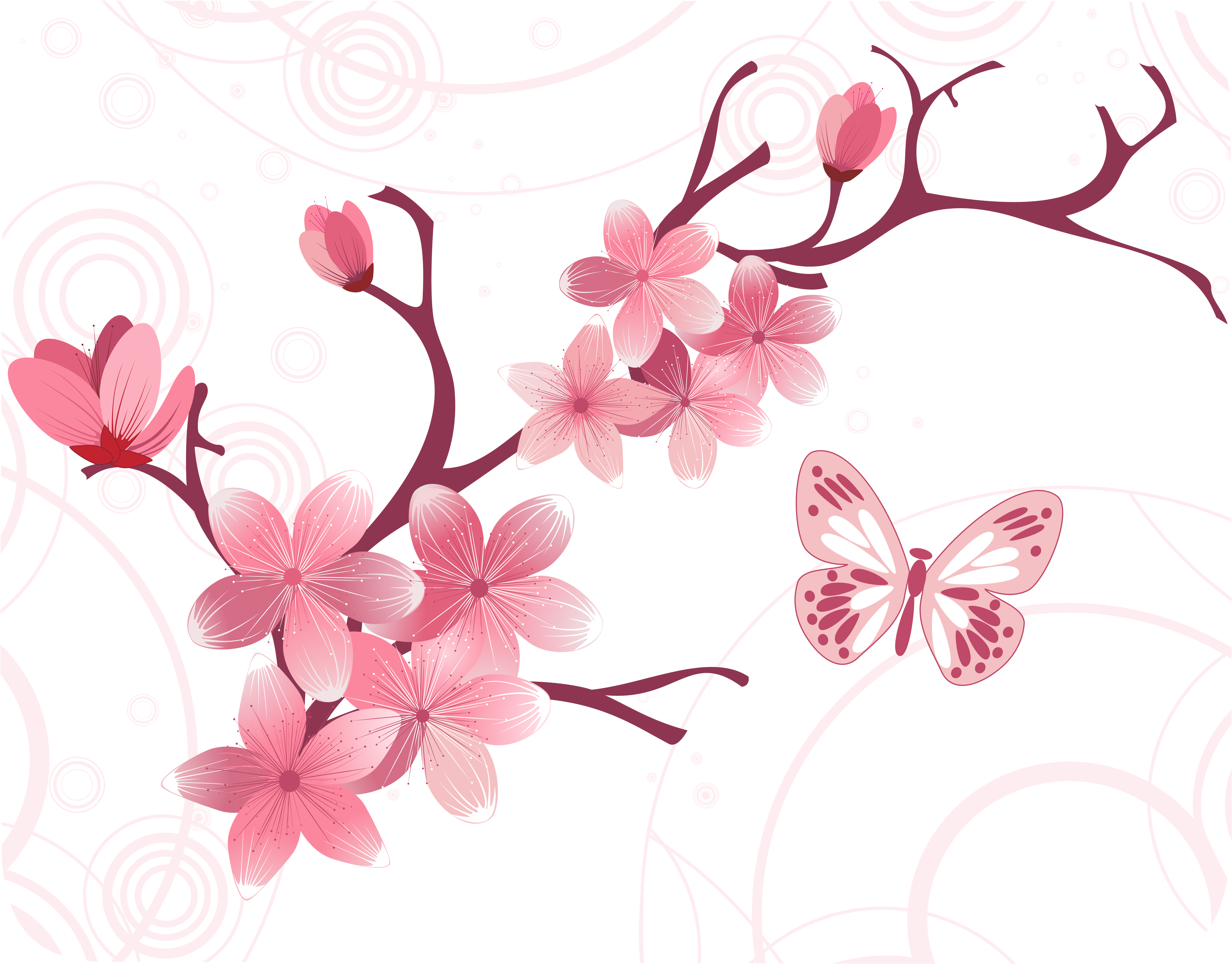 Cherry Blossom Cerasus Computer File - Sakura Flower Sakura Png (6855x5062)
