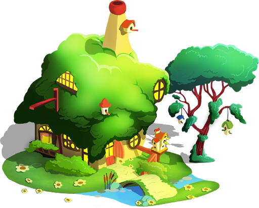 Fluttershy's Cabin - My Little Pony House Fluttershy (512x411)