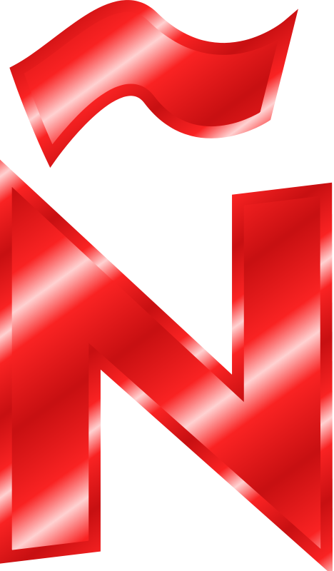 Letters Clip Art - Red Letter N Png (468x800)
