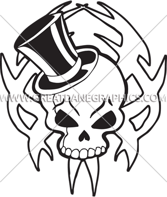 Top Hat Skull - Emblem (327x385)