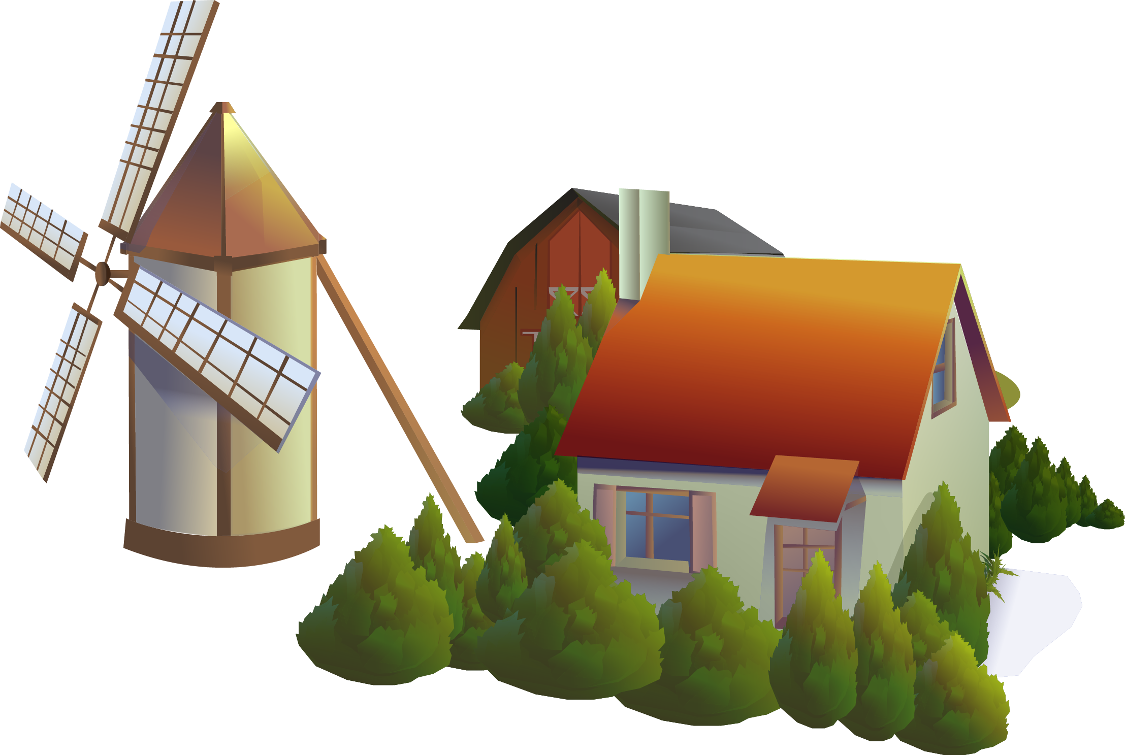 U6751u5e84 Drawing Cartoon - Cartoon Village Png (2215x1487)