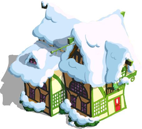 Clover House Winter - Snow (456x415)