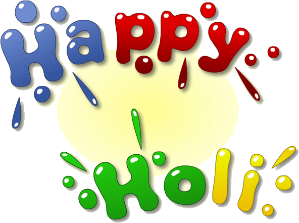 Holi Colour Png - Happy Holi Png Text (620x450)
