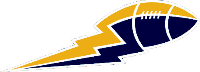 Yellow And Blue Football Lightning - Winnipeg Blue Bombers Logo (877x386)