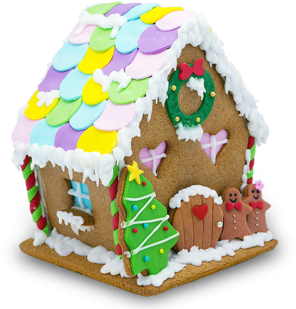 Christmas Gingerbread - Frosted Hut - Gingerbread House (480x480)