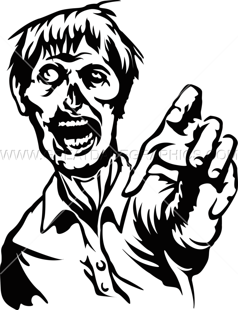 Zombie Reach - Transparent Zombie Line Art (825x1073)