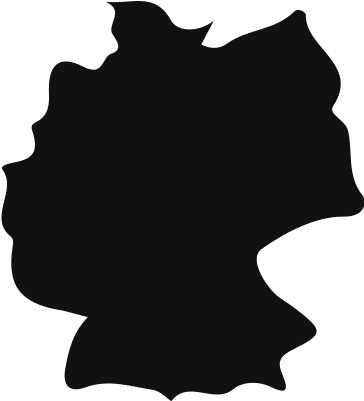 Germany Country Map Black Shape Vector - Germany Map Icon (400x400)
