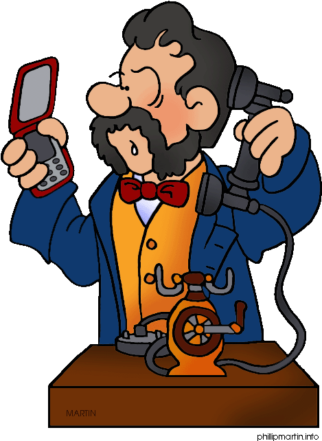 Inventions Clipart - - Alexander Graham Bell Gif (499x655)