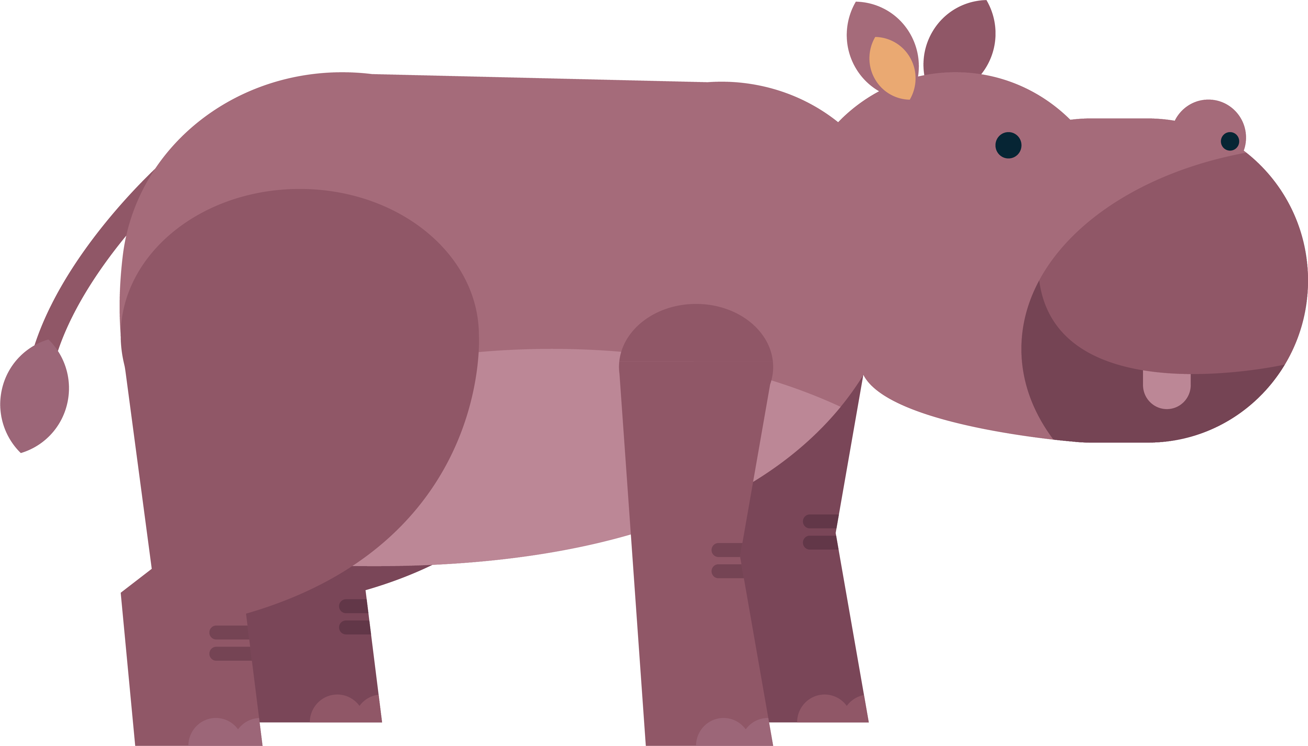 Dog Hippopotamus Pig Cartoon Illustration - Hippopotamus (4352x2484)