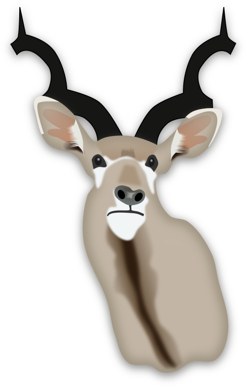 Trophy Clipart Download - Custom Antelope Head Shower Curtain (522x800)