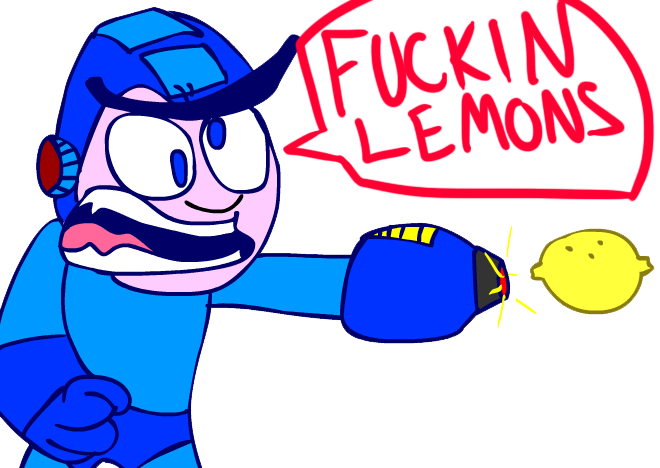 Megaman F*cking Lemons By W And F - Megaman Lemons (660x468)