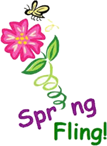 Spring Camp Clipart - Spring Fling Dance (381x500)