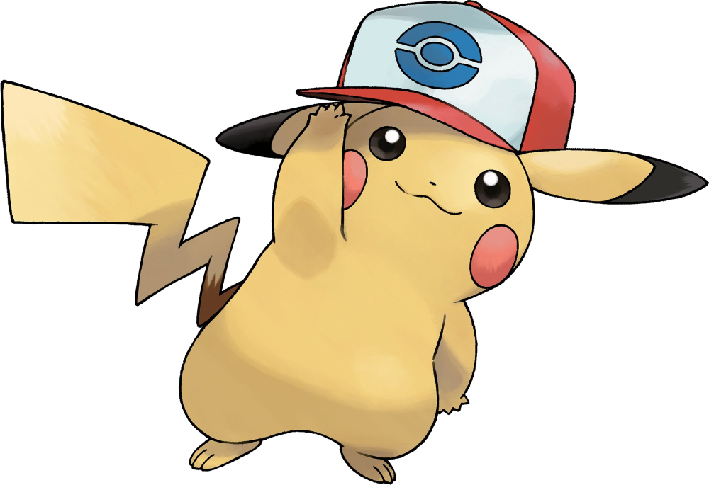 Links Naar Rechts - Ash Hat Pikachu Unova (1280x1280)