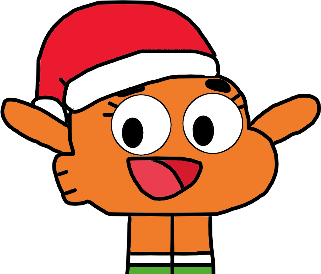 Darwin Watterson With Santa Cap By Marcospower1996 - Darwin Watterson (1280x928)