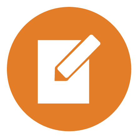 Paper With Pencil Icon - Sound On Off Button (450x446)