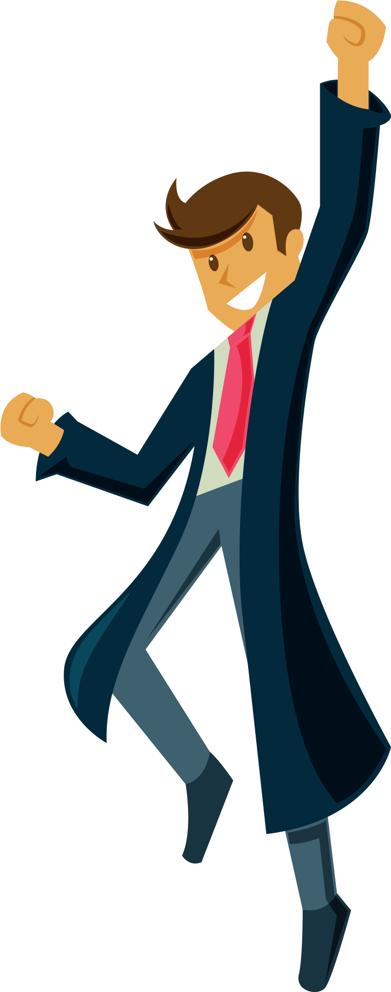 Student Graduation Ceremony - Salto De Felicidad Png (890x2051)