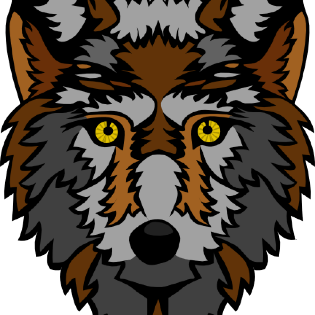 Wolf Face Clipart Stylized Head Clip Art At Clker Vector - Animation Wolf Head Png (1024x1024)