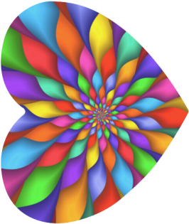 Psychedelic Rainbow Spiral Heart-shaped Mousepad - Artsadd Custom Psychedelic Rainbow Spiral Custom Laptop (500x500)