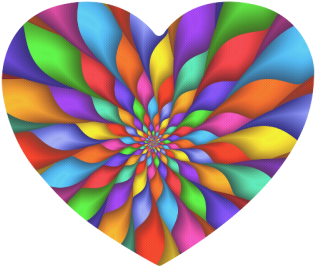 Psychedelic Rainbow Spiral Heart-shaped Mousepad - Artsadd Custom Psychedelic Rainbow Spiral Custom Laptop (500x500)
