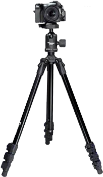 Fancy Canon Camera Clipart Video Camera Tripod Png - Camera On A Tripod (400x356)