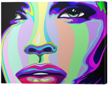 Cuadro En Lienzo Muchacha Retrato Psychedelic Psychedelic - Psychedelic Girl (400x400)