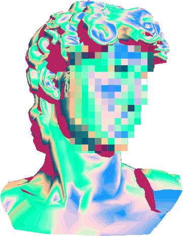Psychedelic Clipart Transparent - Vaporwave Gif Transparent Background (380x500)