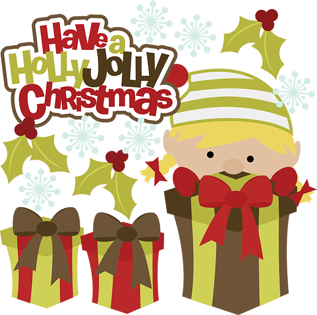 Jolly Christmas Clipart - Holly Jolly Christmas Clipart (648x645)