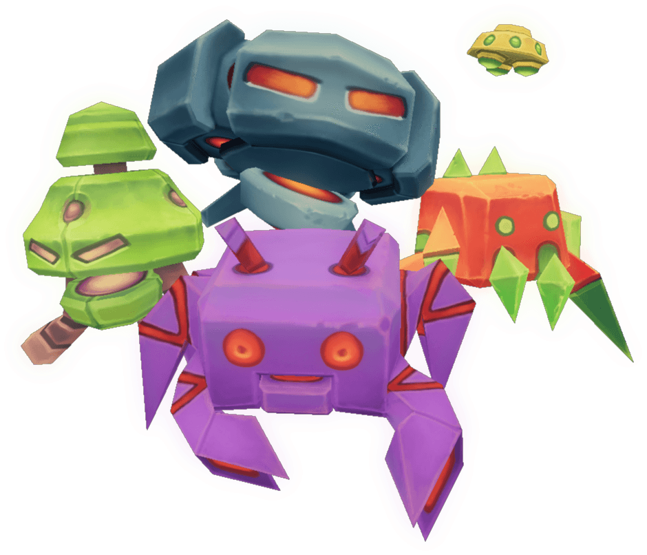 Low Poly Space Invaders - List Of Space Invaders Video Games (1024x1024)