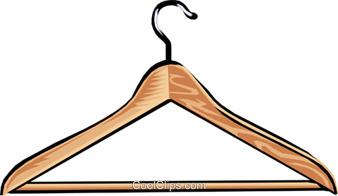 Clothes Hanger Royalty Free Vector Clip Art Illustration - Clipart Clothes Hanger (480x278)