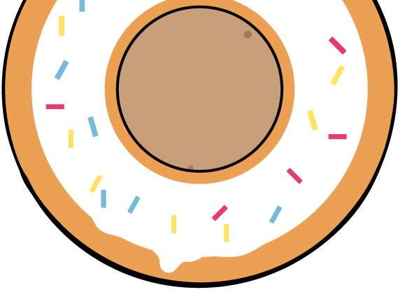 Donut Outline - European Style Bernese Mountain Dog Car Magnet (572x418)