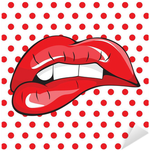 Cartoon Lips Pop Art (400x400)